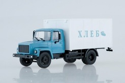 Горький 3307 фургон для перевозки хлеба (голубой + белый)