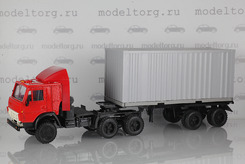Камаз 54112, контейнеровоз (красный + серый)