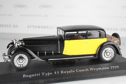 Bugatti Type 41 Royale Coach Weymann, 1929г. (черный+желтый)