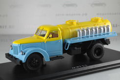 УралЗИС 355М (АЦПТ-2.2), автоцистерна "молоко" 1958 г. (голубой + желтый)