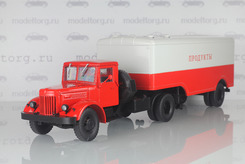 МАЗ 200В с полуприцепом МАЗ-5217, "Продукты" (красно-оранжевый + серый)