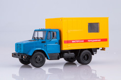 ЗИЛ 4333 (РЖМ-52), ремонтно-жилищная машина (голубой + желтый)