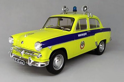 Москвич 407 Милиция (желтый + синий) Легендарные советские автомобили №77