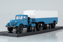 МАЗ 200В с полуприцепом МАЗ-5217 (голубой + белый)