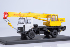 МАЗ 5337 (КС-3577), автокран "Ивановец" (белый + желтый)