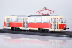 Tatra T3SU Трамвай (красный + бежевый)