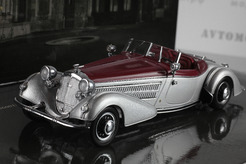 Horch 855 Special-Roadster, 1938г. (серебряный+бордовый)
