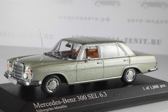 Mercedes-Benz 300 SEL 6.3, 1968г. (бежево-зеленый металлик)