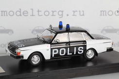 Volvo 244, Polis, полиция Швеции, 1978 г. (чёрный+белый)