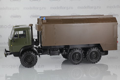 Камаз 4310, фургон, с мигалкой (хаки + коричневый)
