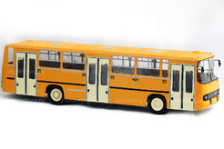 Ikarus 263.00 городской 1989 г. (охра + белый) в пластиковом боксе на подставке