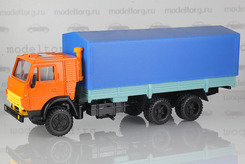 Камаз 53212, тент (оранжевый+св. бирюзовый +синий)