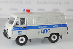 УАЗ 3741, батон, ДПС, дежурная часть, 1985г. (серый + синий)