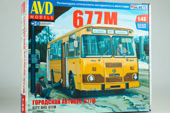 кит ЛИАЗ-677М городской автобус (металл, пластик, резина, декали)