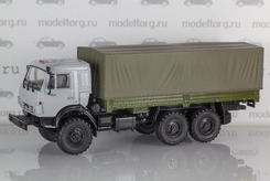Камаз 53501, 6x6 бортовой (белый + коричневый)