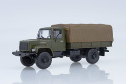 Горький 3308, двухосный бортовой с тентом (хаки + коричневый)