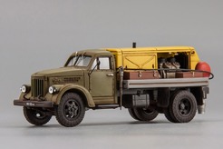 УралЗИС 355М (БКМС-4) компрессорная станция со следами эксплуатации (хаки + желтый)