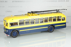 ЗиУ МТБ-82Д, городской троллейбус, 1947-1961г. (желтый+синий)