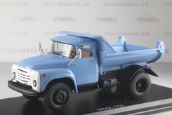 ЗИЛ ММЗ-555 самосвал,поздняя облицовка радиатора, 1978г. (голубой с серебряными зеркалами)