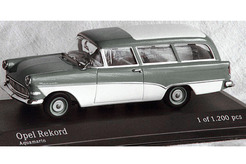 Opel Rekord P1 Caravan, 1958-1960 гг. (серый + белый)