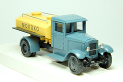 ЗИС 5, автоцистерна "Молоко" 1934 г. (голубой + желтый) Ломо