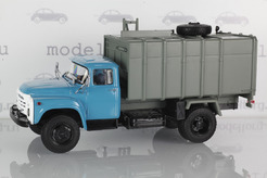 ЗИЛ 130 (КО-413), мусоровоз с боковой загрузкой (голубой + серый)