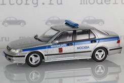 Saab 9-5, Милиция города Москва 1997 г. (серебряный+синий) №48