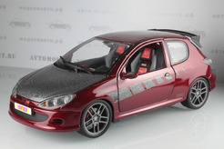 Peugeot 206 Street Racer, 1998г. (бордовый+карбон)
