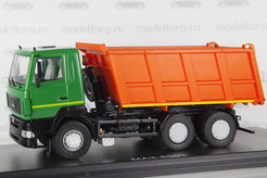 МАЗ 6501, самосвал рестайлинг (зеленый+оранжевый)