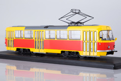 Tatra T3SU трамвай (красный + желтый)