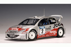 Peugeot 206 WRC, 2002 г. M.Gronholm / T.Rautianen #2 (серебряный)