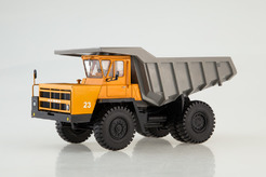 БелАЗ 7522, карьерный самосвал, ранний (оранжевый + серый)