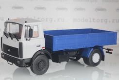 МАЗ 5337 бортовой, поздняя кабина, 1987 г. (серый+синий)