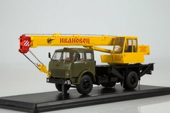 МАЗ 5334 (КС-3577), автокран "Ивановец" (хаки + желтый)
