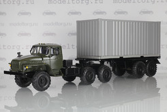 УРАЛ 44202 контейнеровоз (хаки + серый)