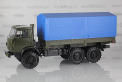 Камаз 43105, тент (хаки + синий)